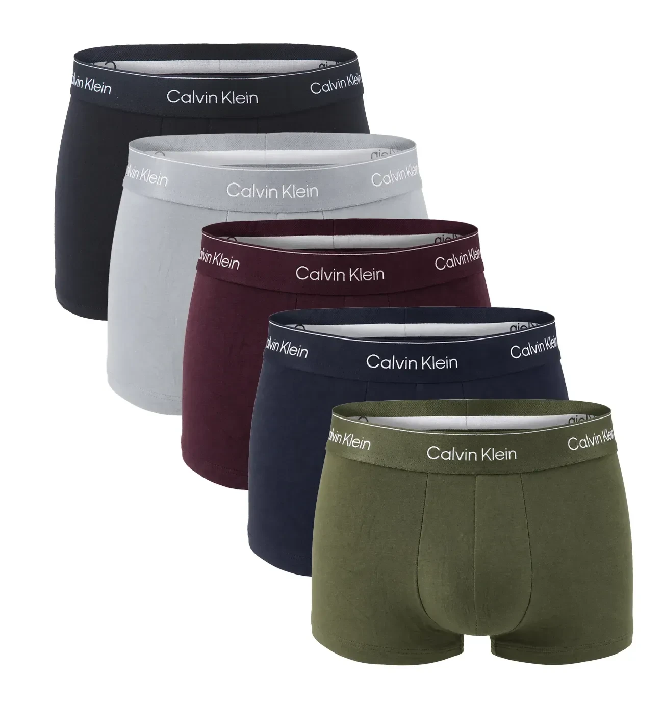 CALVIN KLEIN - pánske boxerky 5PACK Icon cotton stretch earth & deep tones