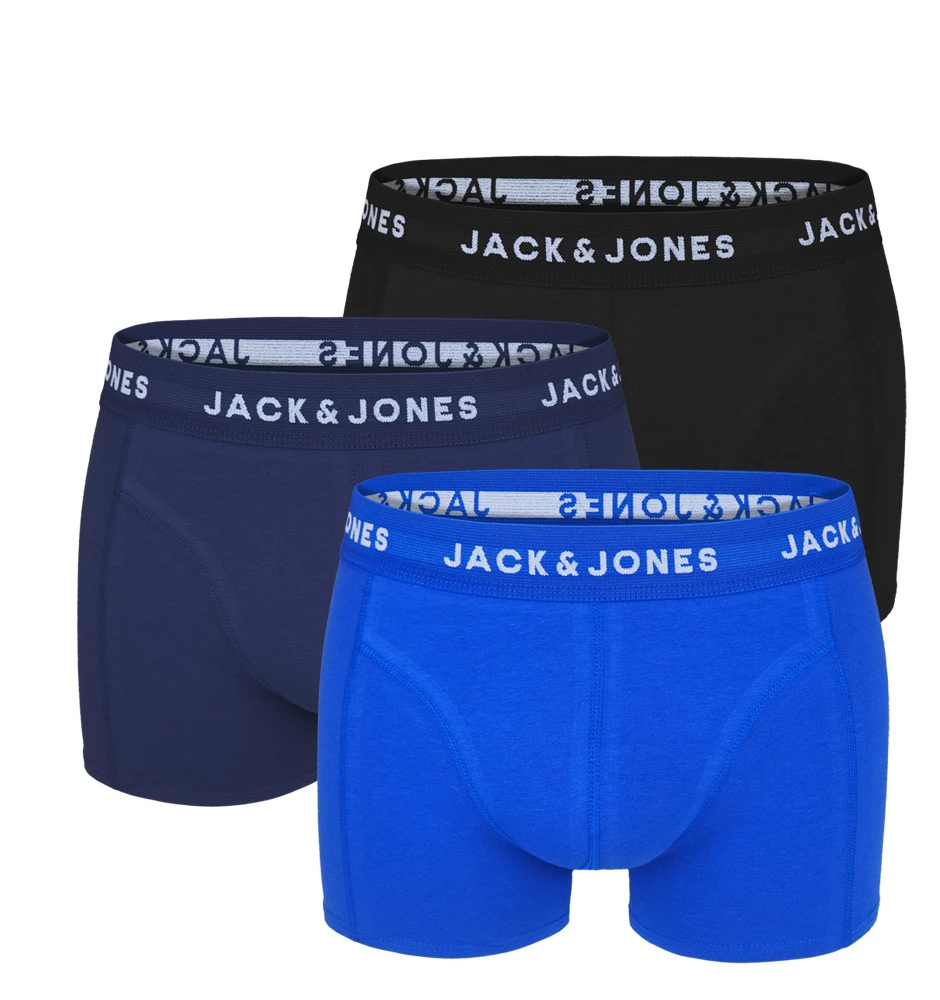 JACK & JONES - 3PACK blue boxerky z organickej bavlny