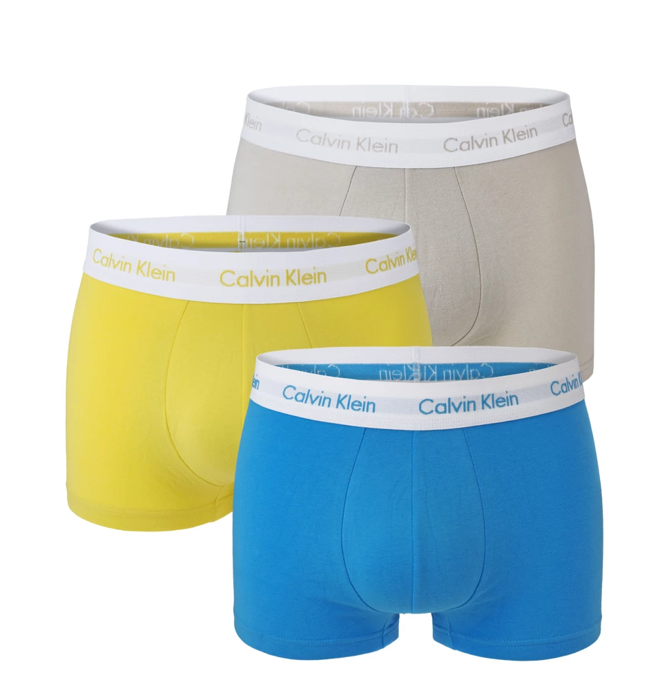 Calvin Klein - boxerky 3PACK cotton stretch ocean color - limitovaná edícia