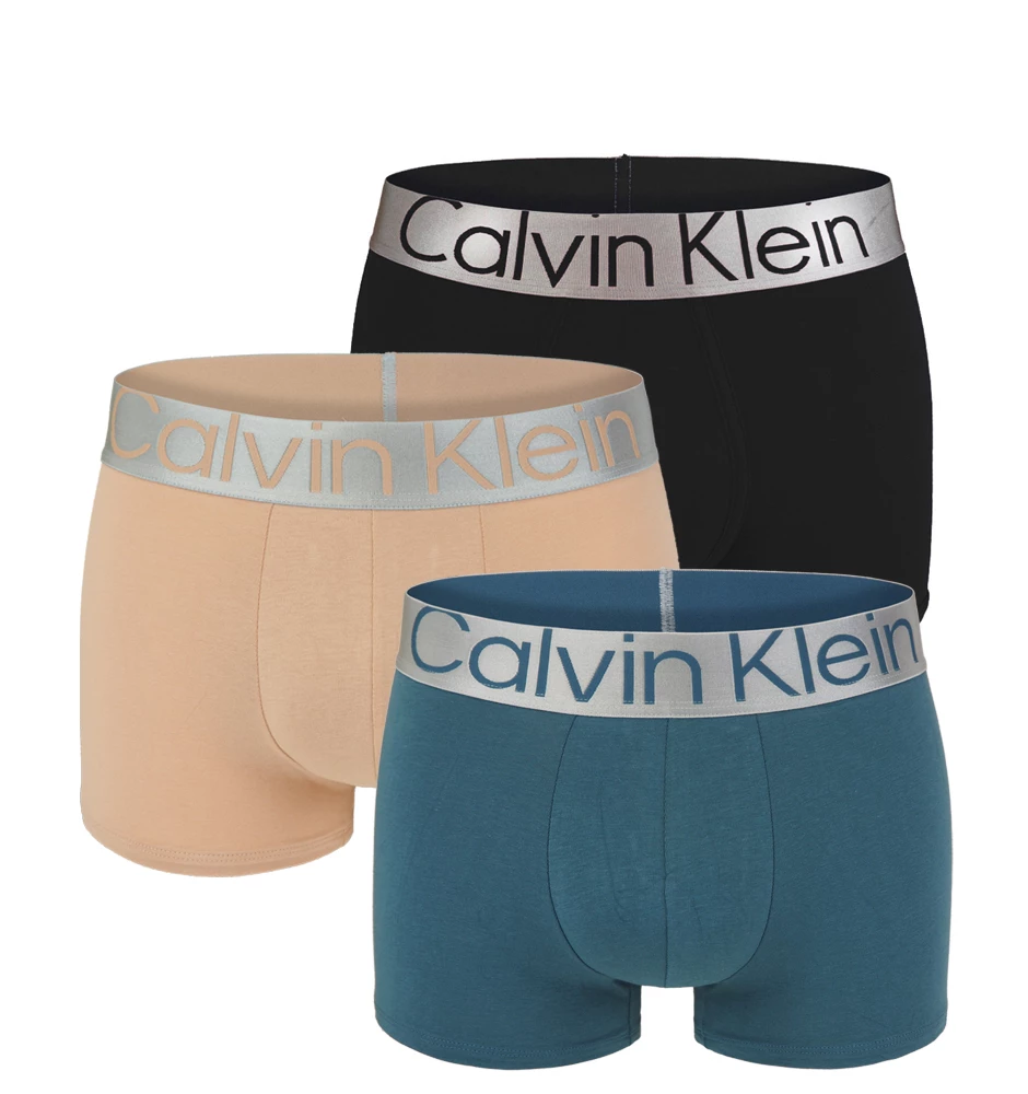CALVIN KLEIN - boxerky 3PACK steel cotton clay color - limitovaná edícia