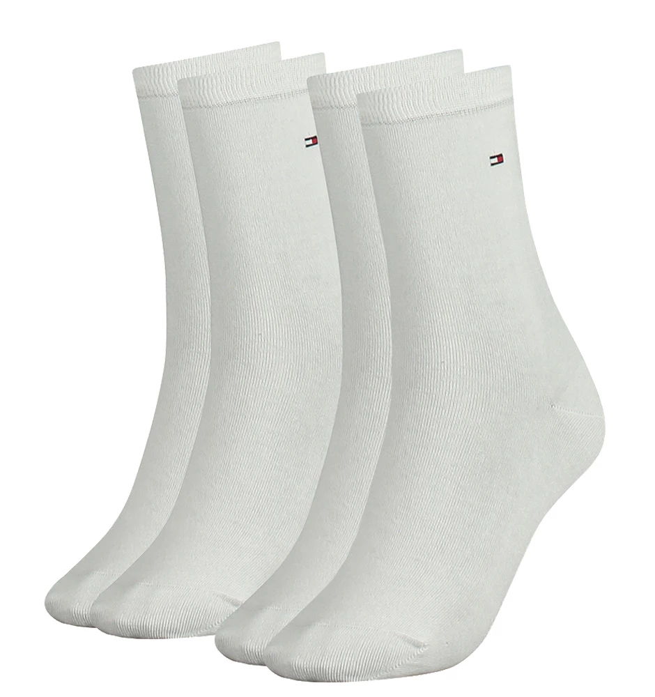 TOMMY HILFIGER - 2PACK TH casual biele dámske ponožky