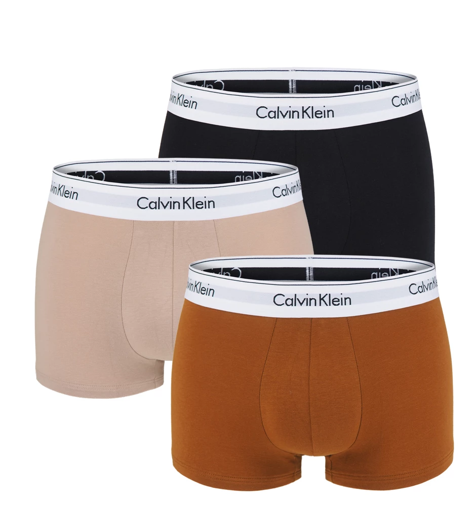 CALVIN KLEIN - boxerky 3PACK modern cotton naturals bronze color - limitovaná edícia