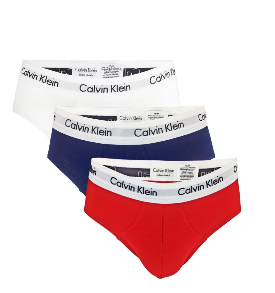 CALVIN KLEIN - 3PACK Cotton stretch tricolor slipy