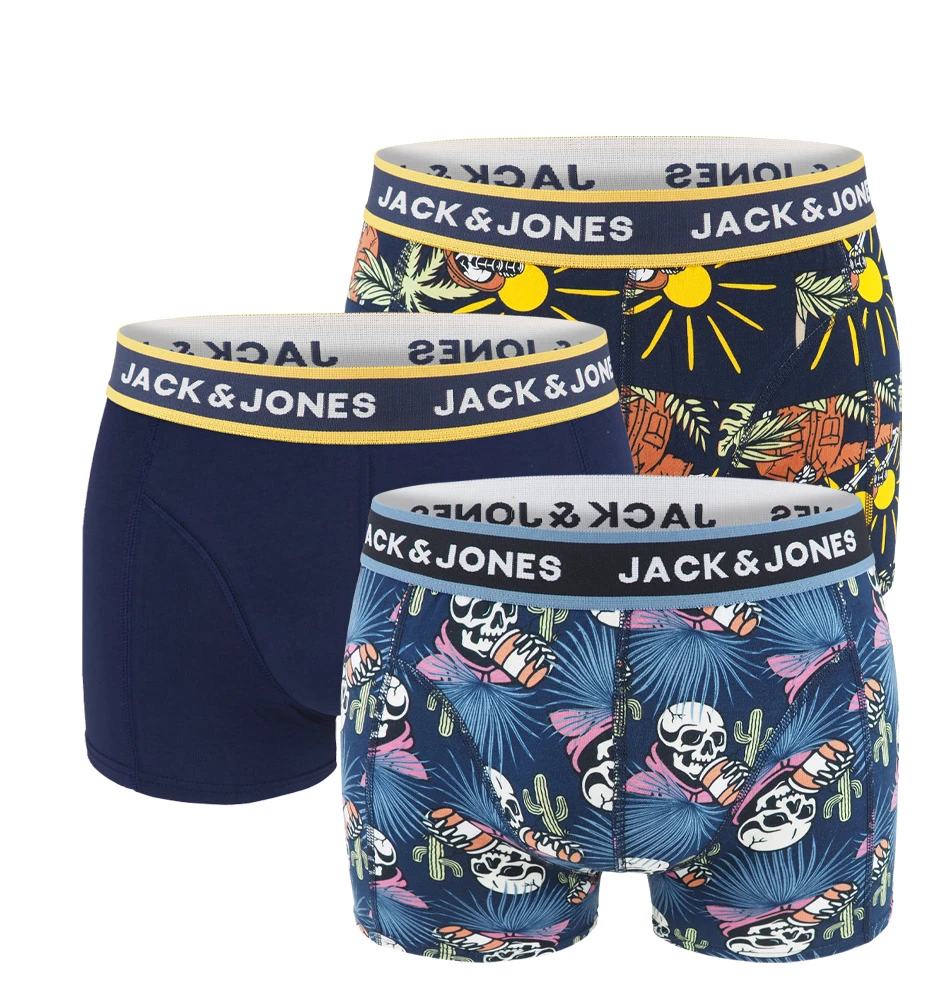 JACK & JONES - 3PACK Jacskully boxerky z organickej bavlny