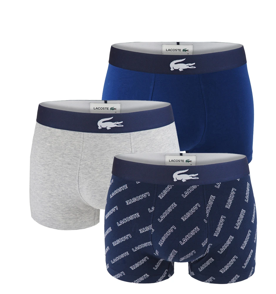 LACOSTE - Lacoste logo dark color casual cotton stretch boxerky