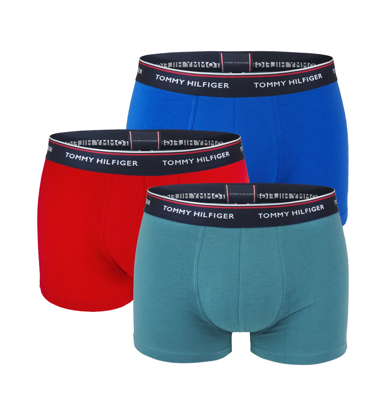 TOMMY HILFIGER - boxerky 3PACK premium essentials electric blue & red combo