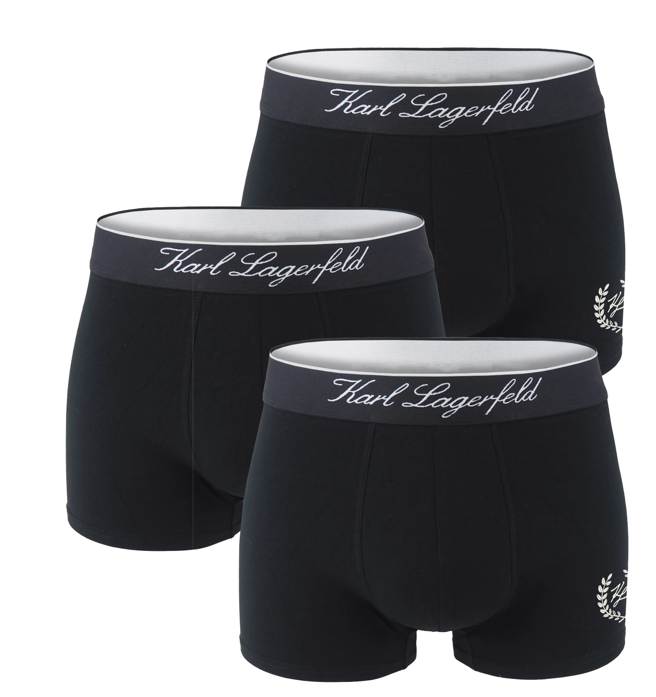KARL LAGERFELD - boxerky 3PACK organic cotton hotel KARL crest black