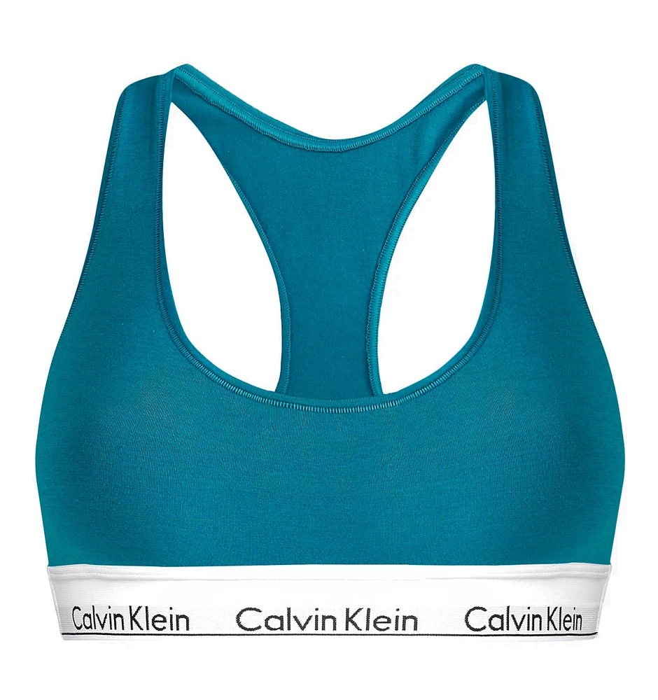 CALVIN KLEIN - braletka Modern cotton petrol color - special limited edition