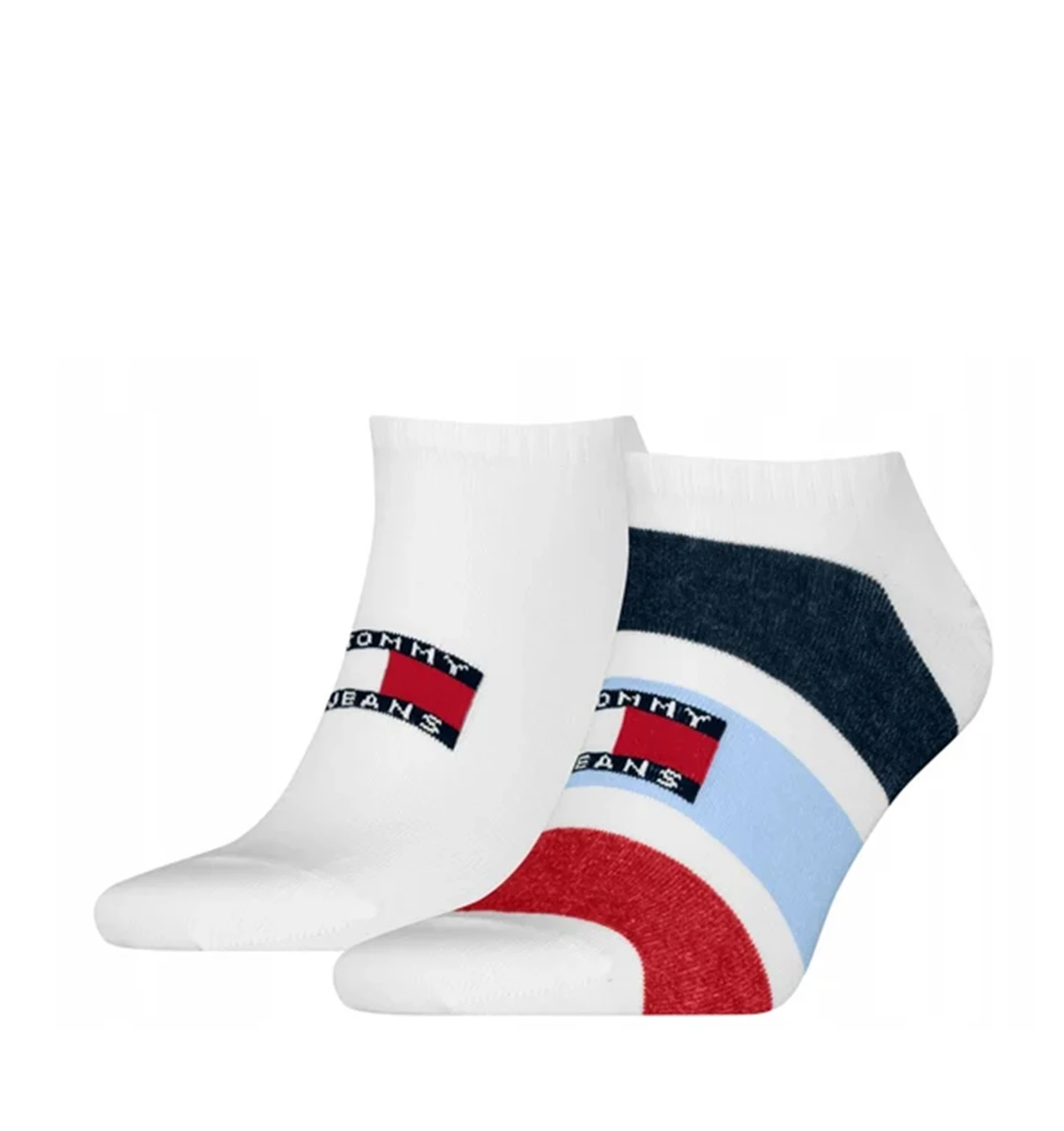 TOMMY HILFIGER - 2PACK TH faded rugby original navy členkové ponožky