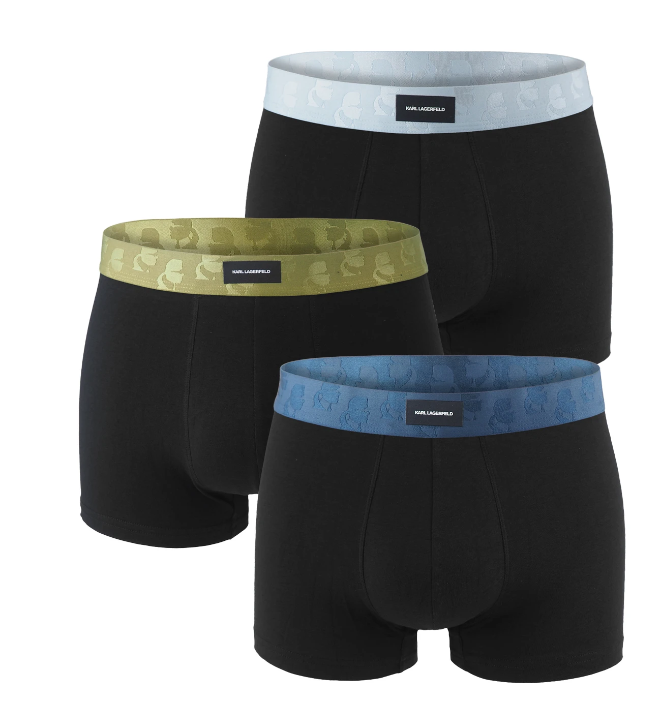 KARL LAGERFELD - boxerky 3PACK organic cotton signature KARL LAGERFELD logo midnight color