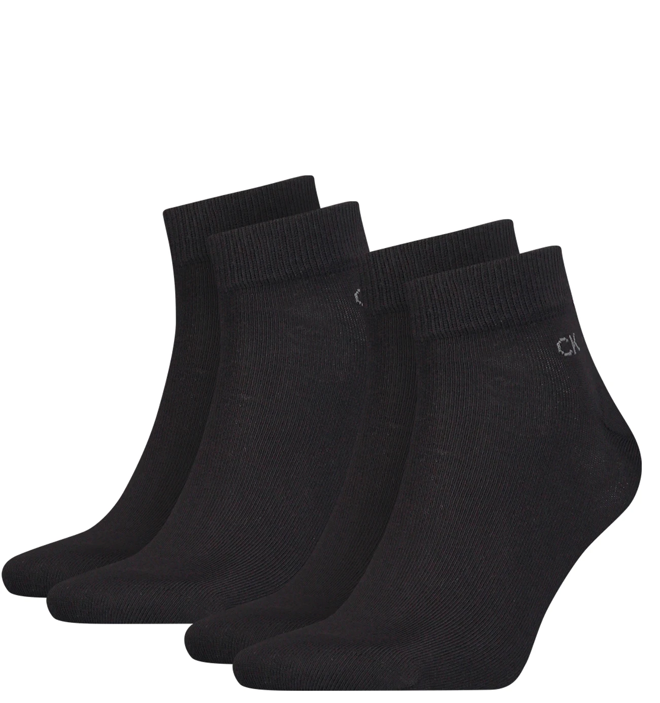 CALVIN KLEIN - pánske ponožky 2PACK quarter black logo CK