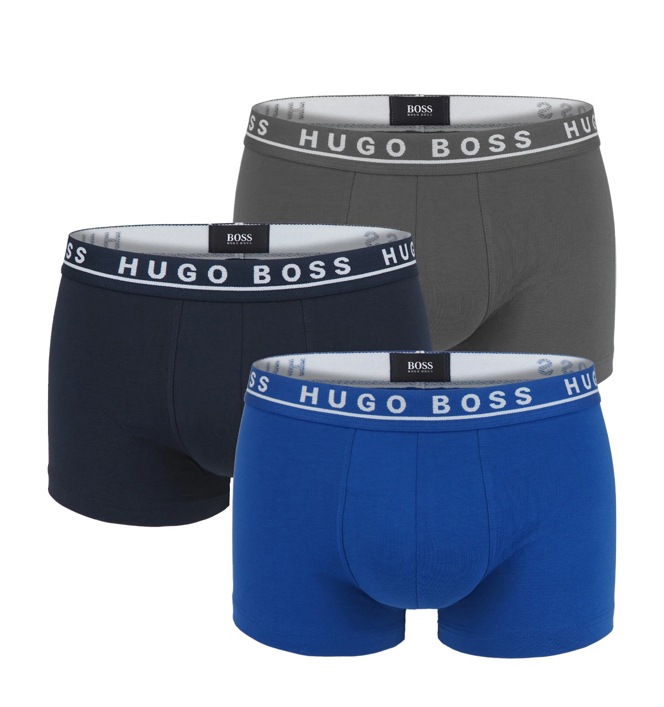 BOSS - 3PACK boxerky gray & blue combo (HUGO BOSS)