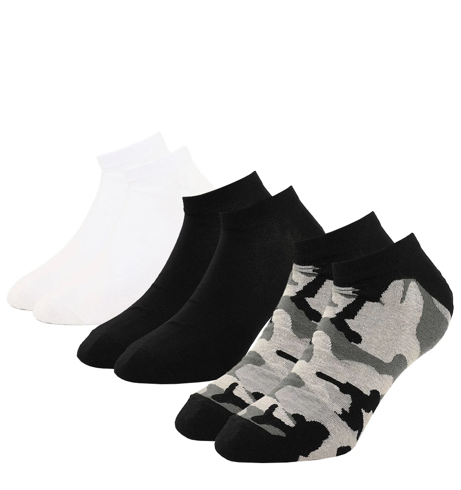 DIESEL - 3PACK gray členkové ponožky