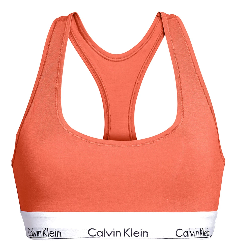 CALVIN KLEIN - Bralette Cotton Stretch oranžová