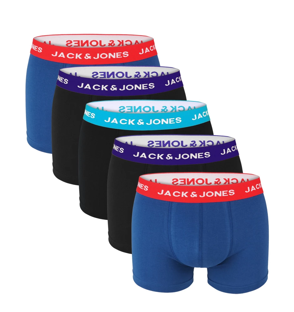 JACK & JONES - 5PACK color boxerky z organickej bavlny