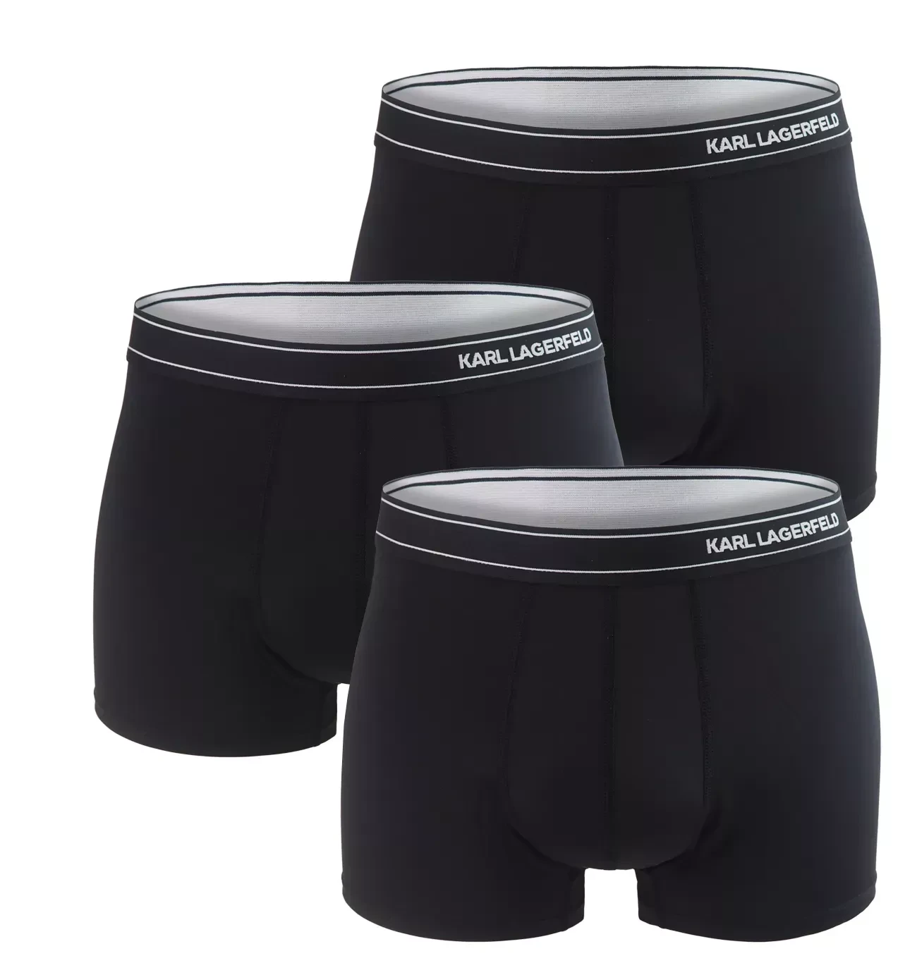 KARL LAGERFELD - pánske boxerky 3PACK micro stripe LAGERFELD black