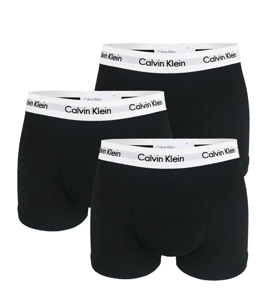 CALVIN KLEIN - 3PACK Cotton stretch classic black boxerky z organickej bavlny