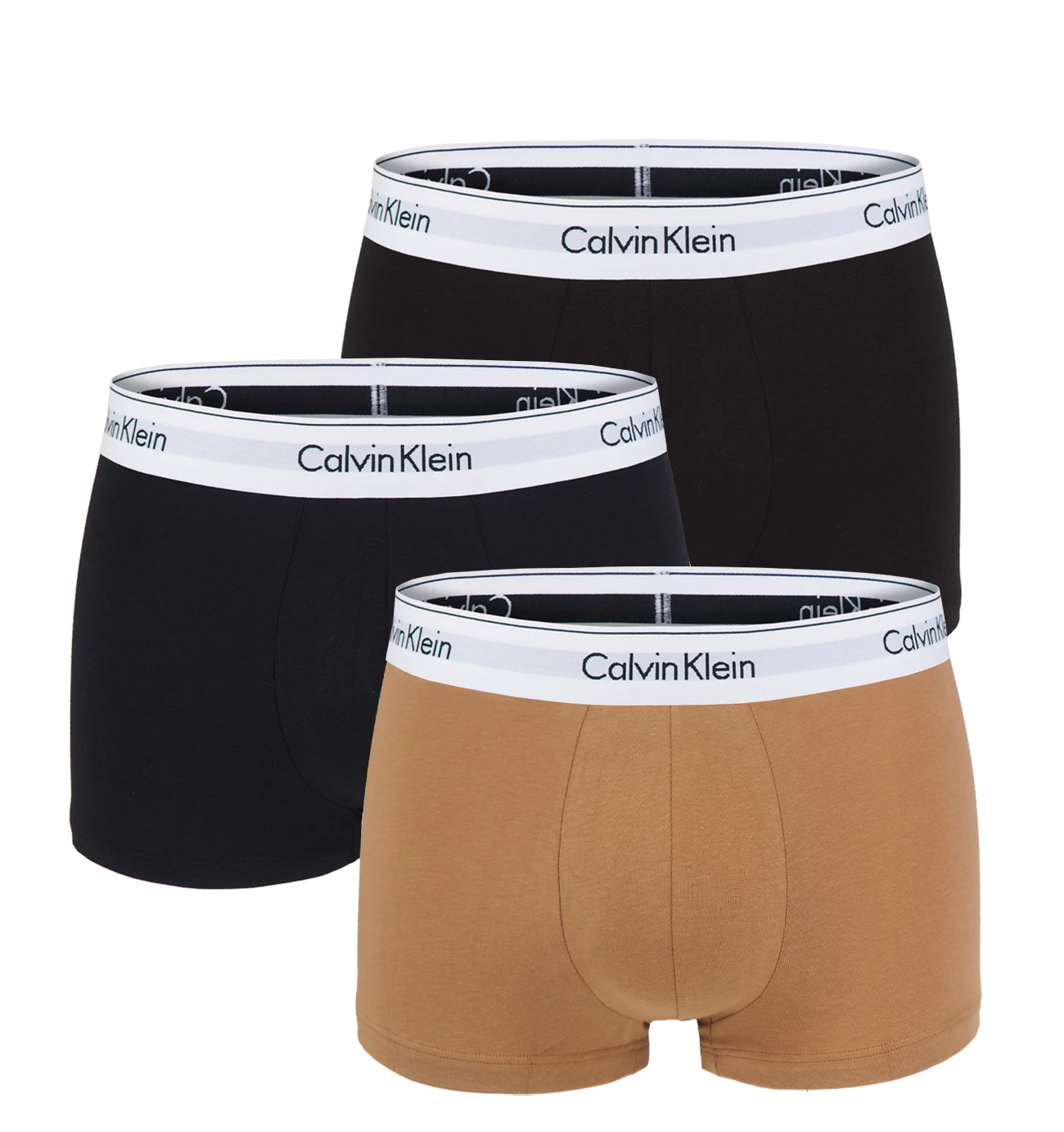 CALVIN KLEIN - boxerky 3PACK modern cotton woodland & sandalwood color - limitovaná edícia