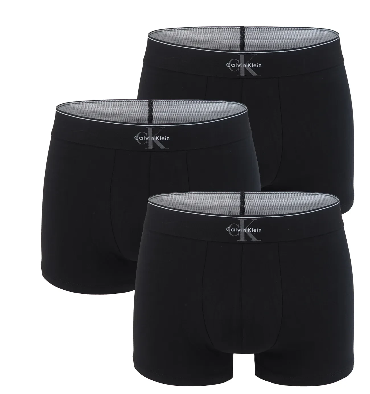 Calvin Klein - pánske boxerky 3PACK Graphic monogram cotton stretch solid black