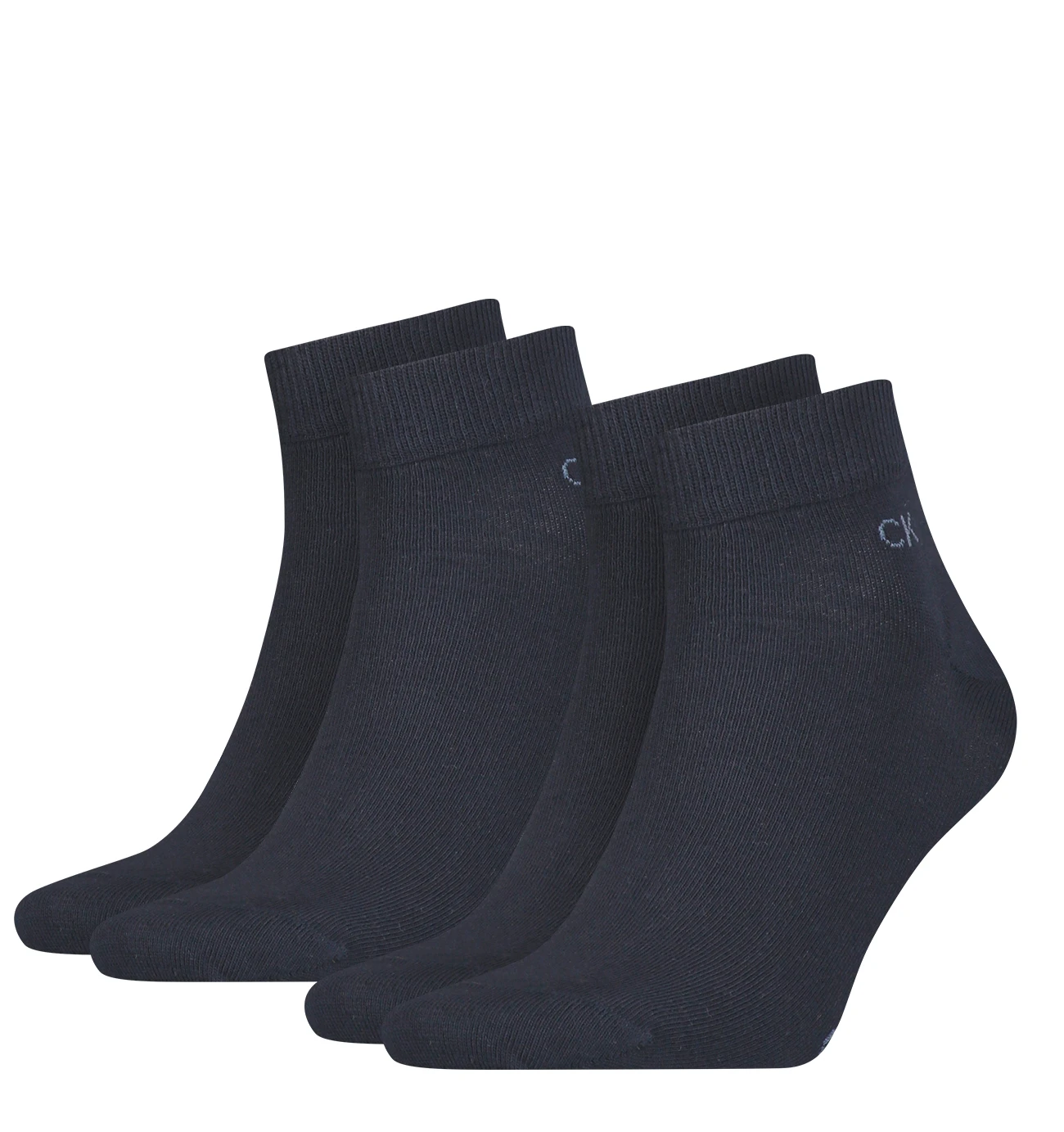 CALVIN KLEIN - pánske ponožky 2PACK quarter navy logo CK