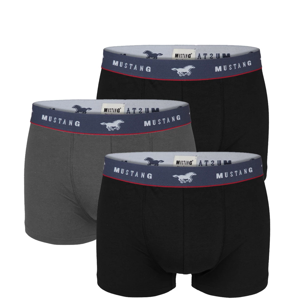 MUSTANG - 3PACK cotton dark color boxerky