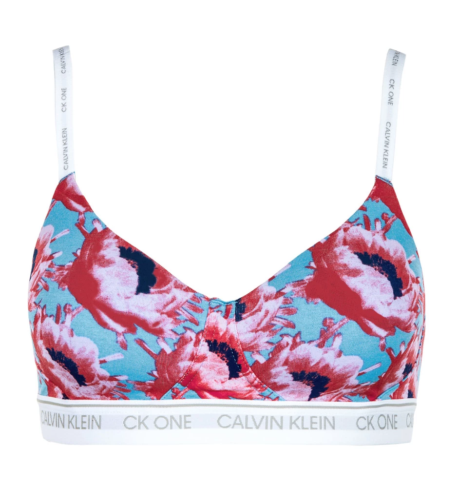 CALVIN KLEIN - CK ONE modern fashion lght lined floral podprsenka bez kostíc
