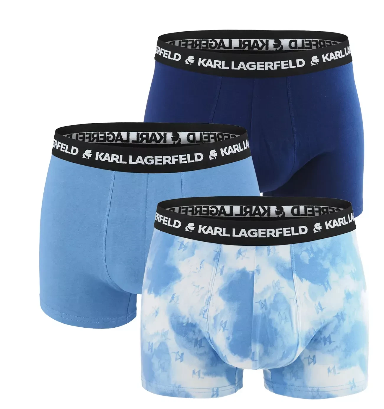 KARL LAGERFELD - pánske boxerky 3PACK organic cotton water colour tones