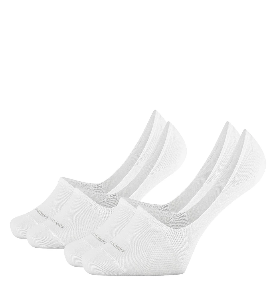 CALVIN KLEIN - 2PACK neviditeľné ponožky biele