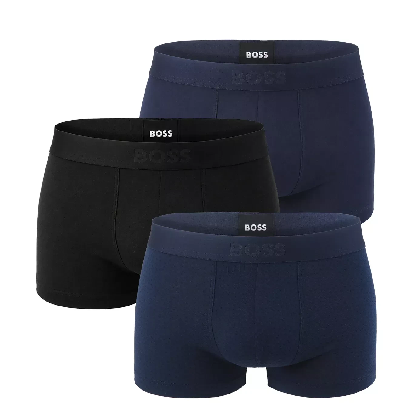 BOSS - pánske boxerky 3PACK BOSS ONE cotton stretch deep color tones (David Beckham edition)