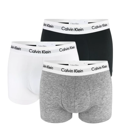 CALVIN KLEIN - 3PACK Cotton stretch black, white, gray boxerky-XL (101-106 cm)