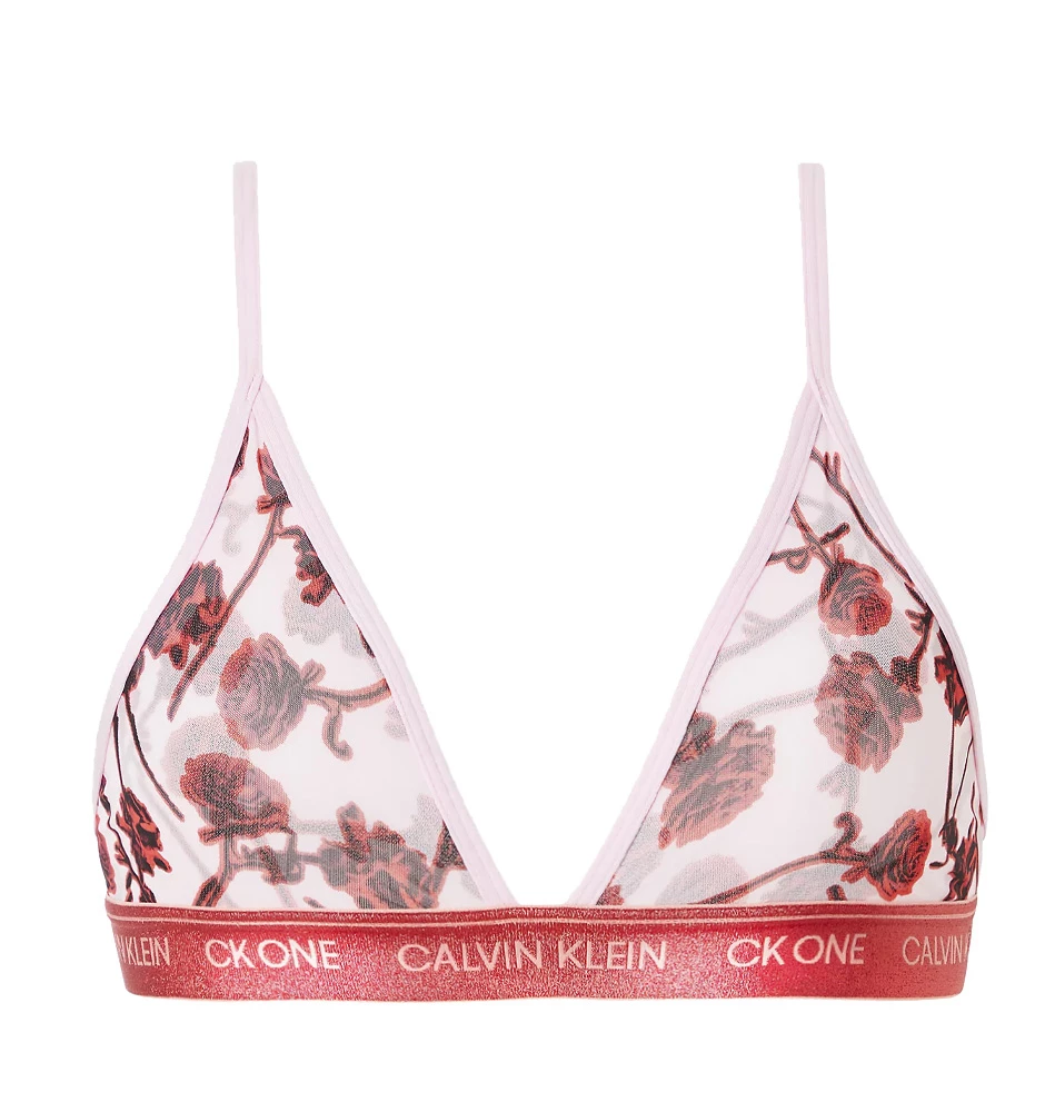 CALVIN KLEIN - CK ONE fashion glitter pale orchid triangle podprsenka - special limited edition