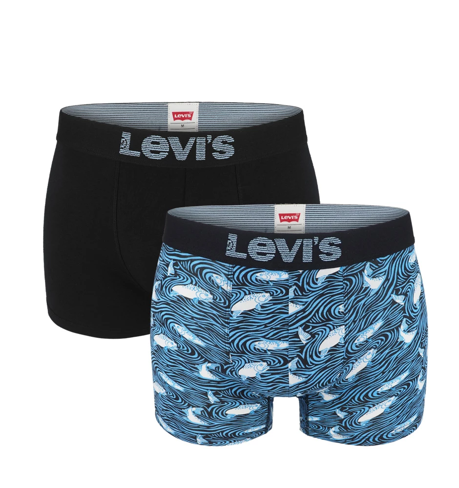 LEVI`S - 2 PACK Levi`s blue combo print boxerky