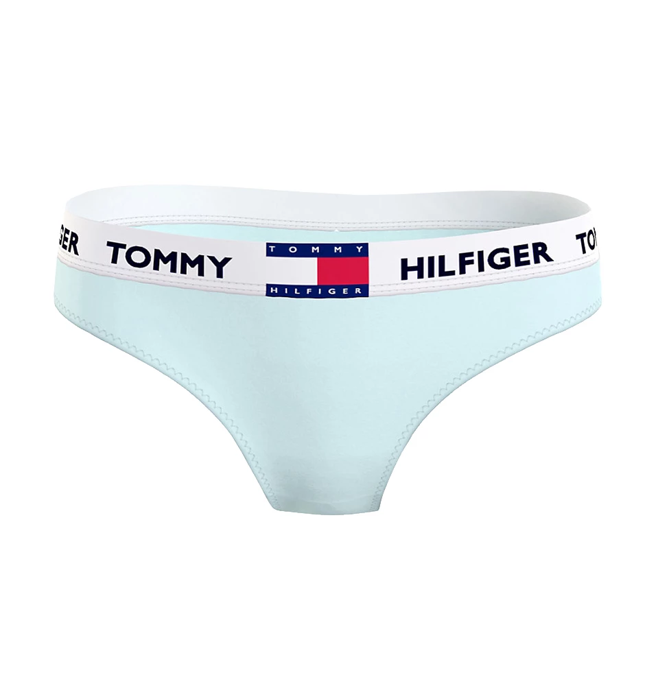 TOMMY HILFIGER - nohavičky Tommy cotton aqua glow