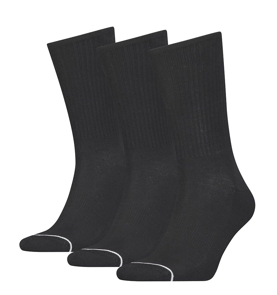 CALVIN KLEIN - 3PACK čierne pánske ponožky s logom
