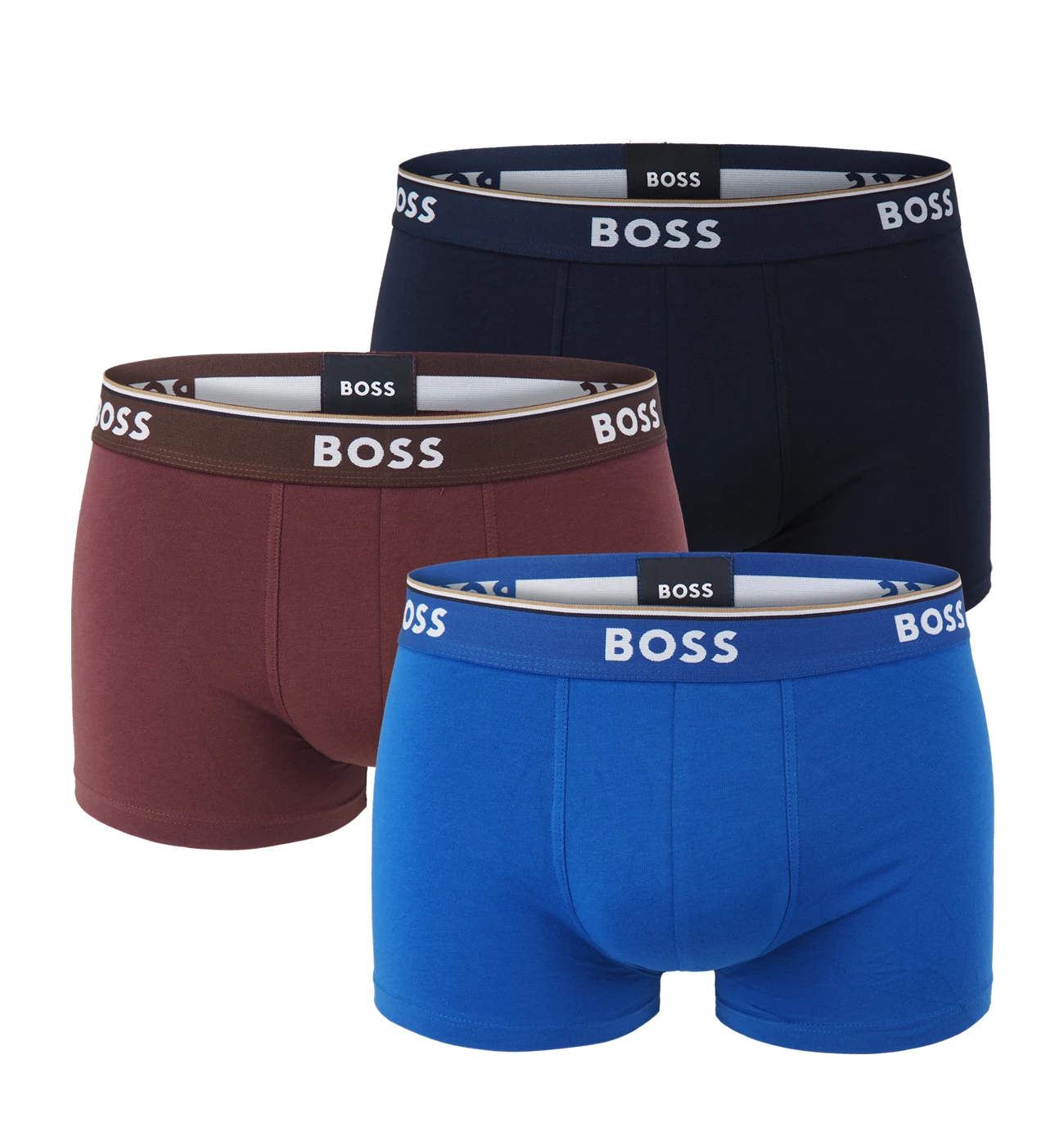 BOSS - boxerky 3PACK cotton stretch power blue combo - limitovaná fashion edícia (HUGO BOSS)