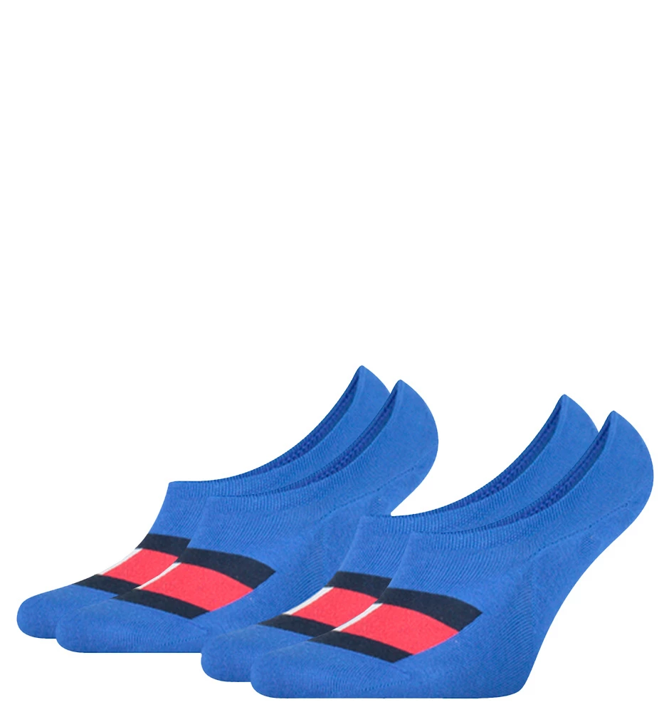 TOMMY HILFIGER - 2PACK Flag mens blue neviditeľné ponožky