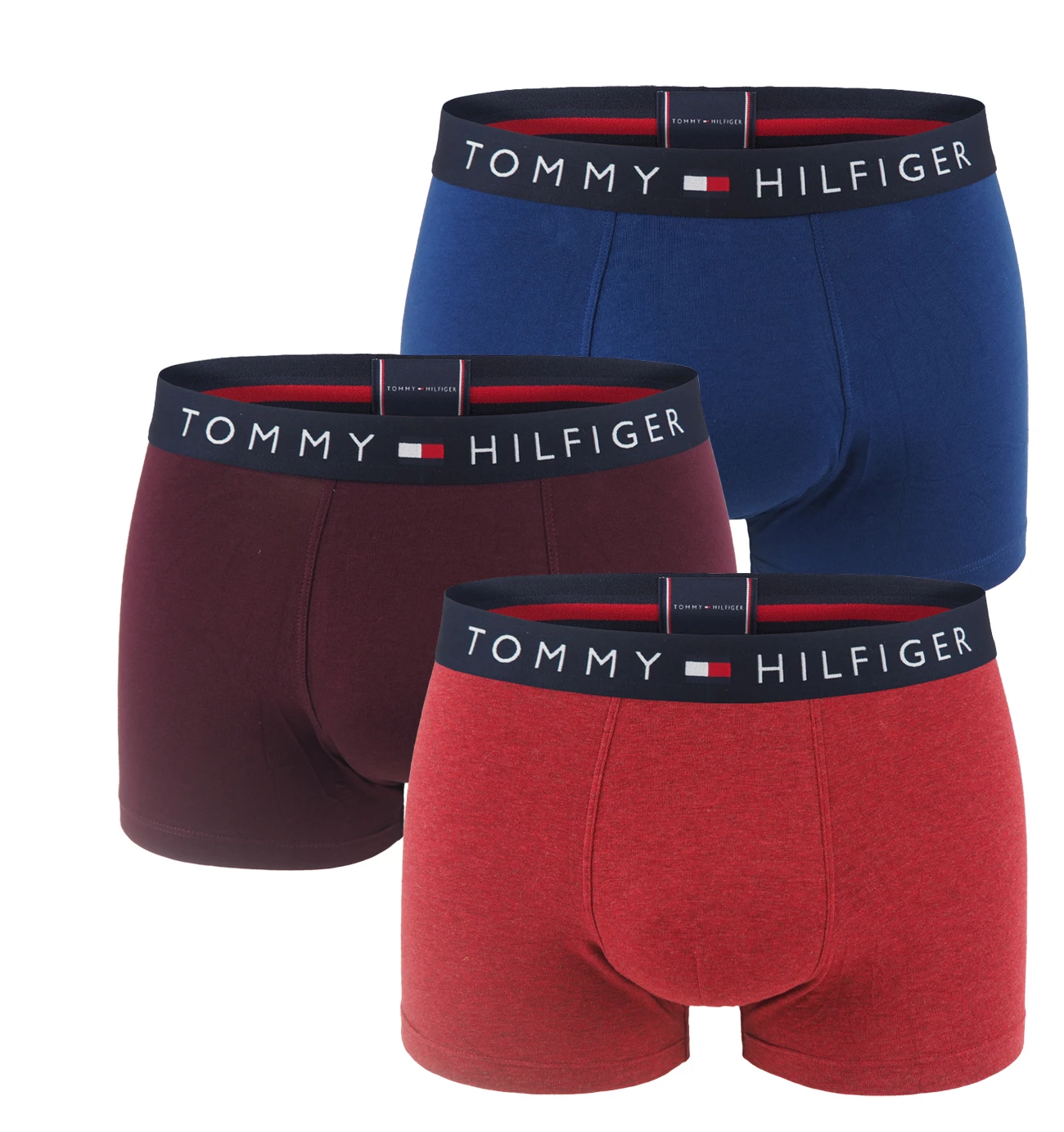 TOMMY HILFIGER - boxerky 3PACK TH original eco friendly cotton deep color tones