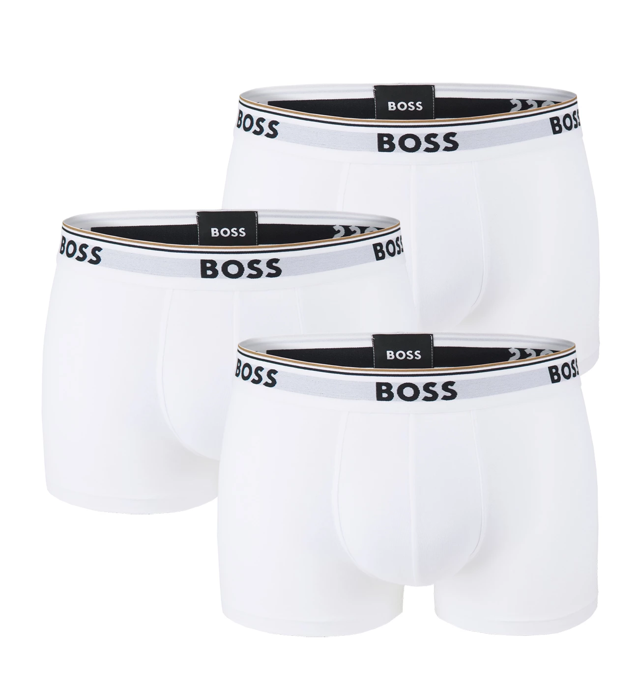 BOSS - boxerky 3PACK cotton stretch power white combo - limitovaná fashion edícia (HUGO BOSS)