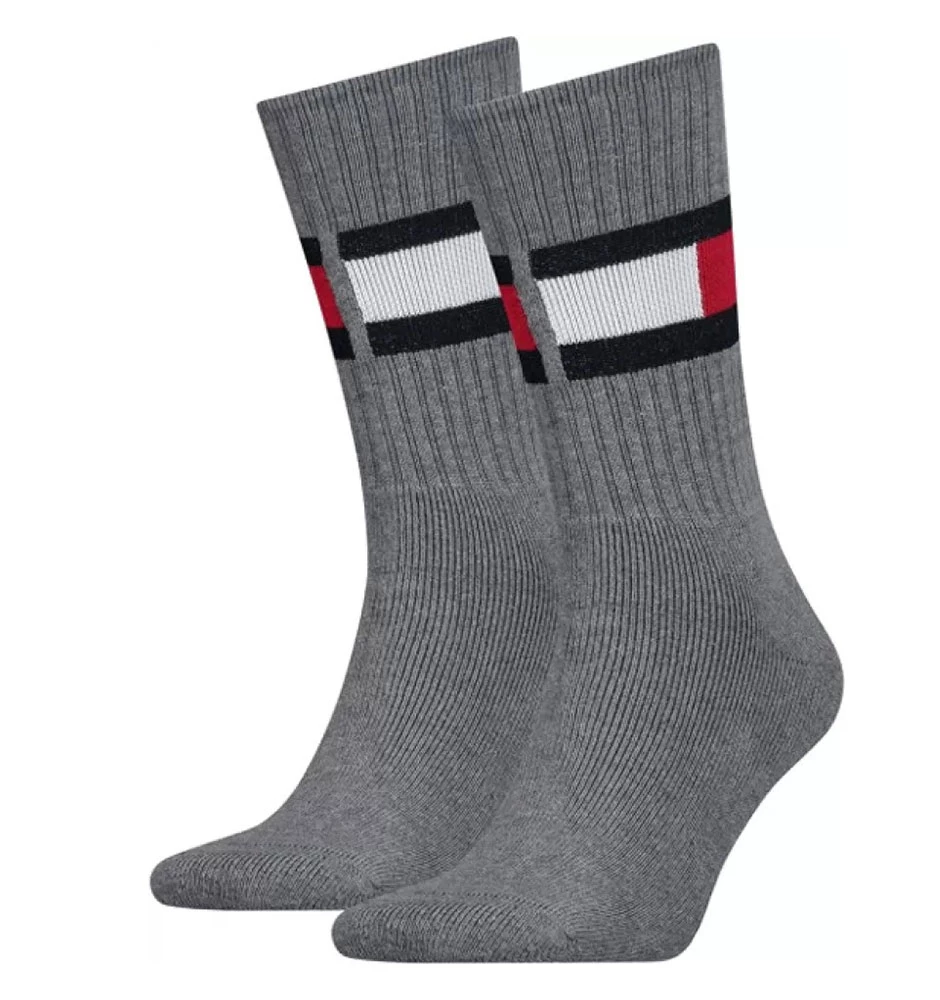 TOMMY HILFIGER - gray ponožky s logom