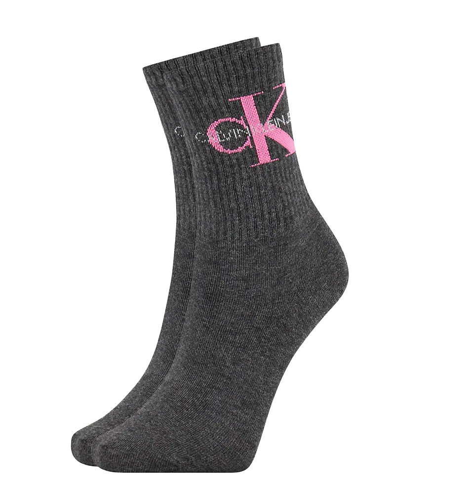 CALVIN KLEIN - CK jeans logo charcoal ponožky