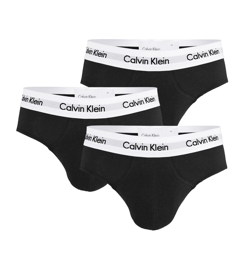 CALVIN KLEIN - 3PACK Cotton stretch čierne slipy