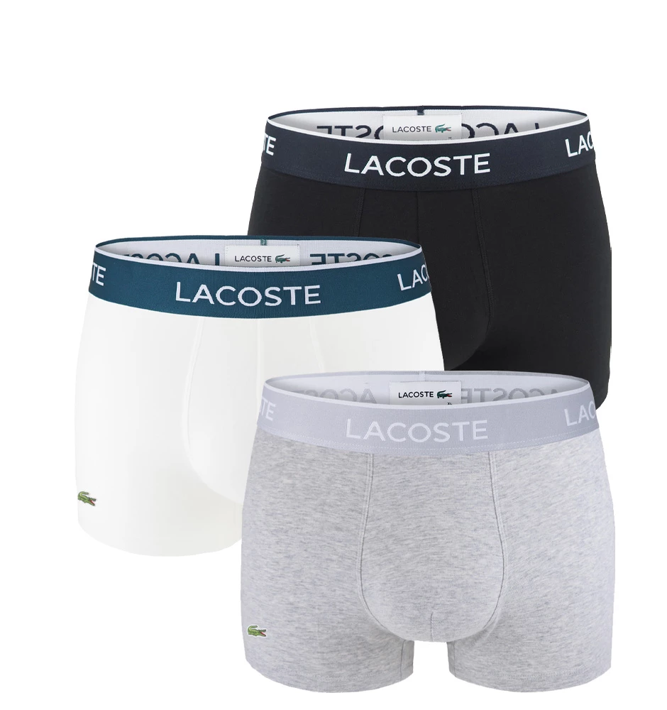 LACOSTE - Lacoste ultra comfortable stretch cotton black, white, gray boxerky