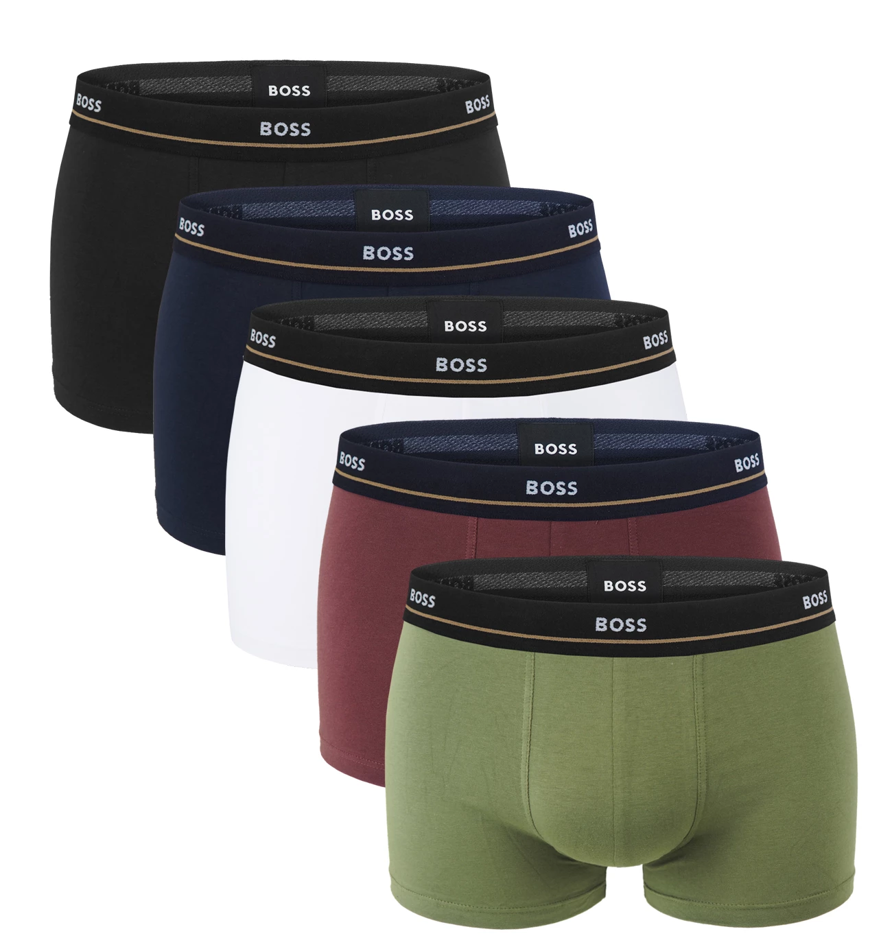 BOSS - boxerky 5PACK cotton stretch dark color combo - limitovana fashion edícia (HUGO BOSS)