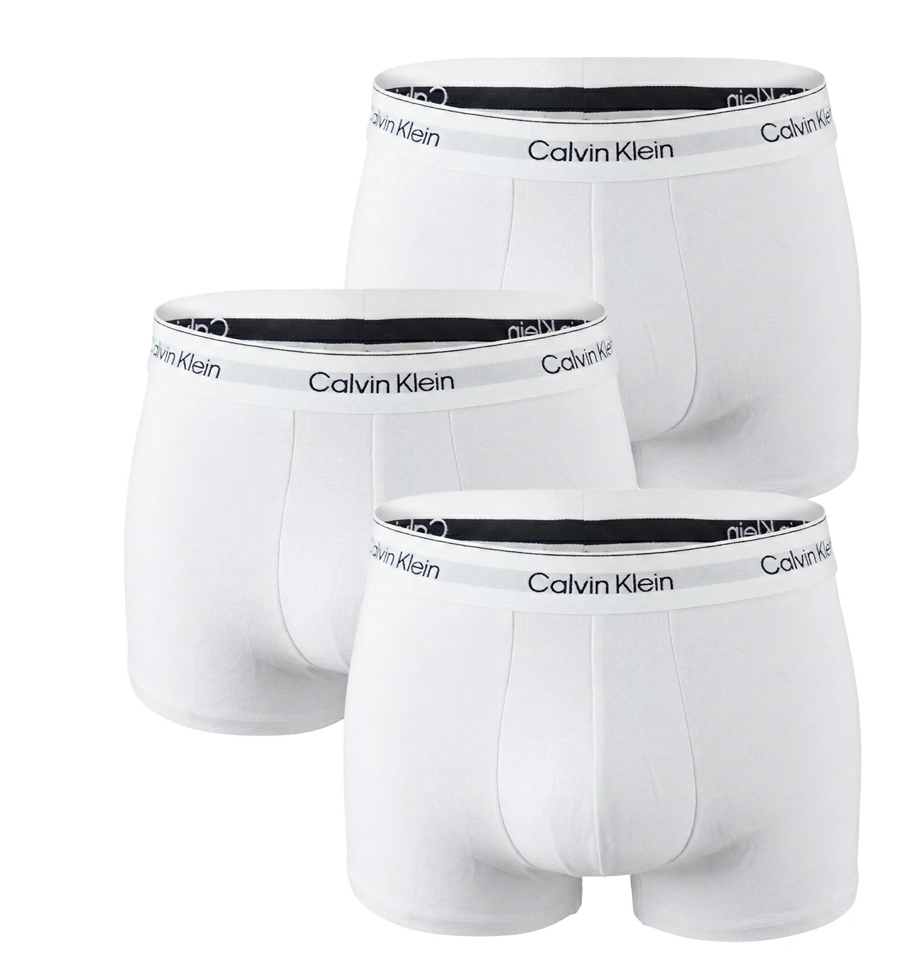 Calvin Klein - pánske boxerky 3PACK Icon cotton stretch solid white