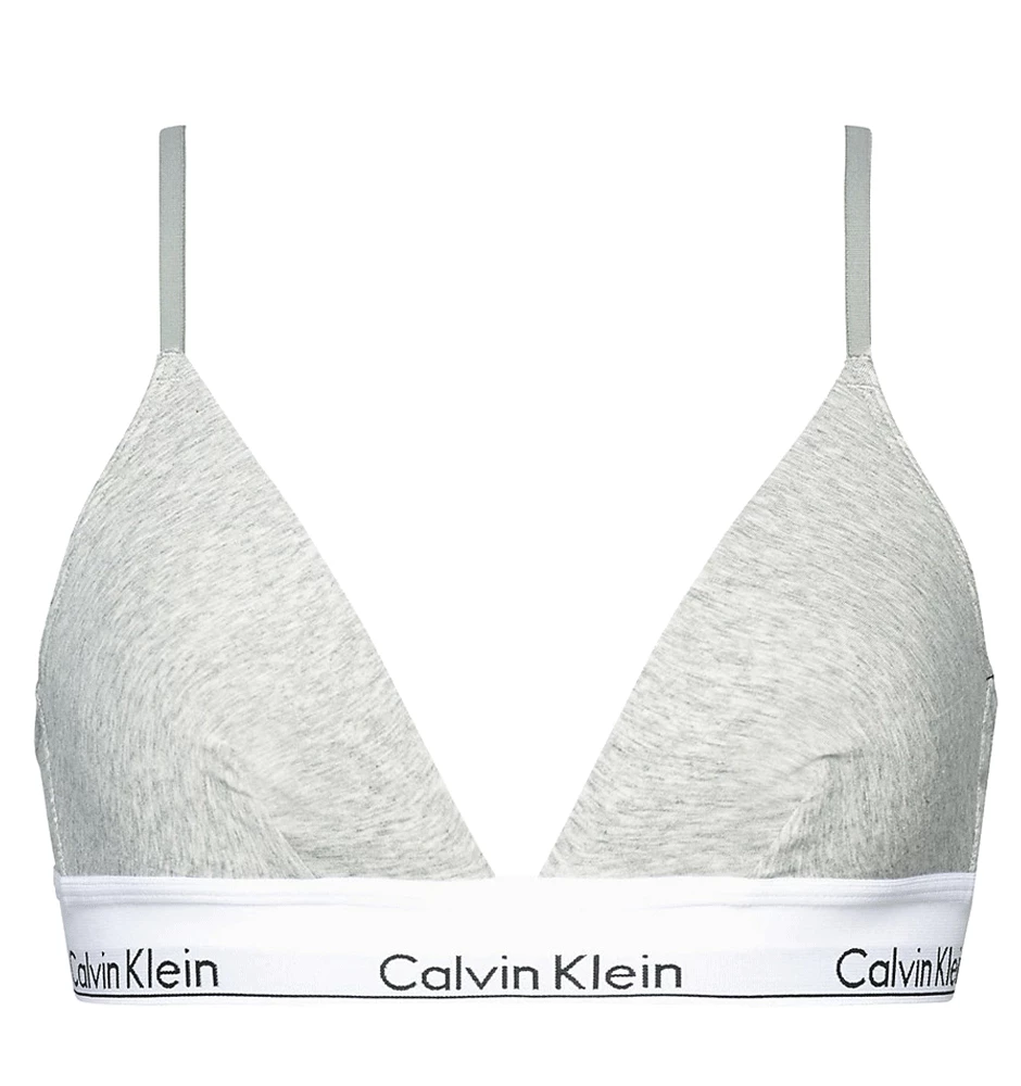 Calvin Klein -  Unlined triangle sivá podprsenka