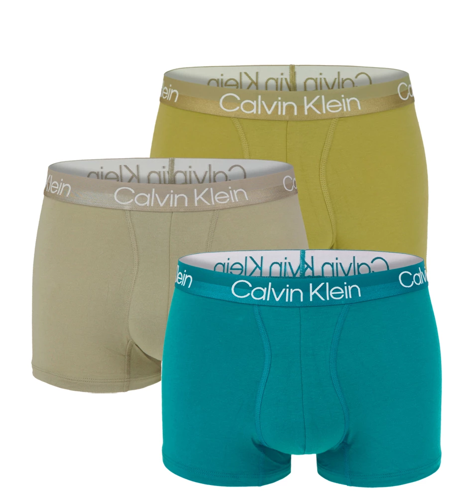 Calvin Klein - boxerky 3PACK modern structure deep lake - limitovaná edícia