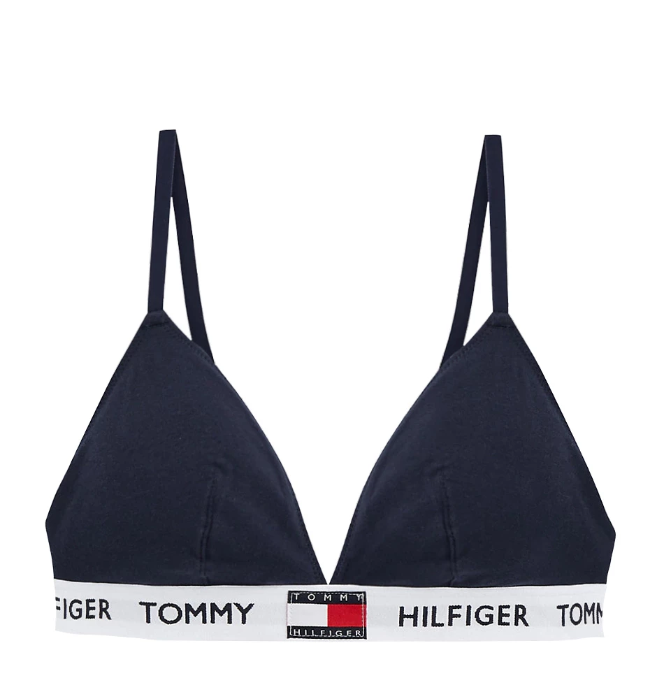 TOMMY HILFIGER -  Tommy cotton tmavomodrá podprsenka s jemnou výstužou a nastaviteľnými ramienkami