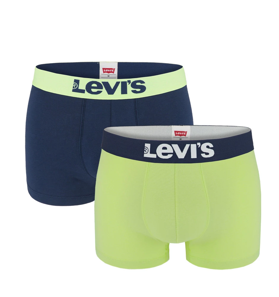 LEVI`S - 2 PACK Levi`s solid color lime boxerky