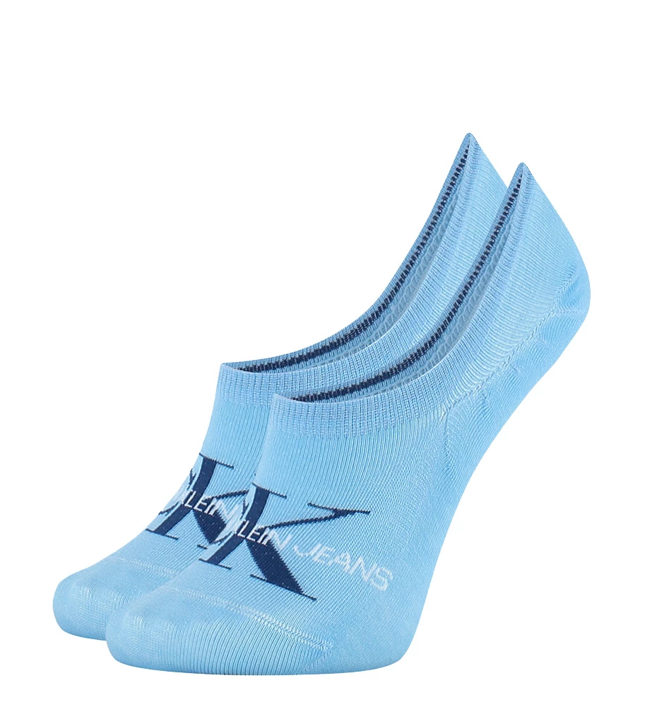 CALVIN KLEIN - CK jeans logo neviditeľné ponožky modré