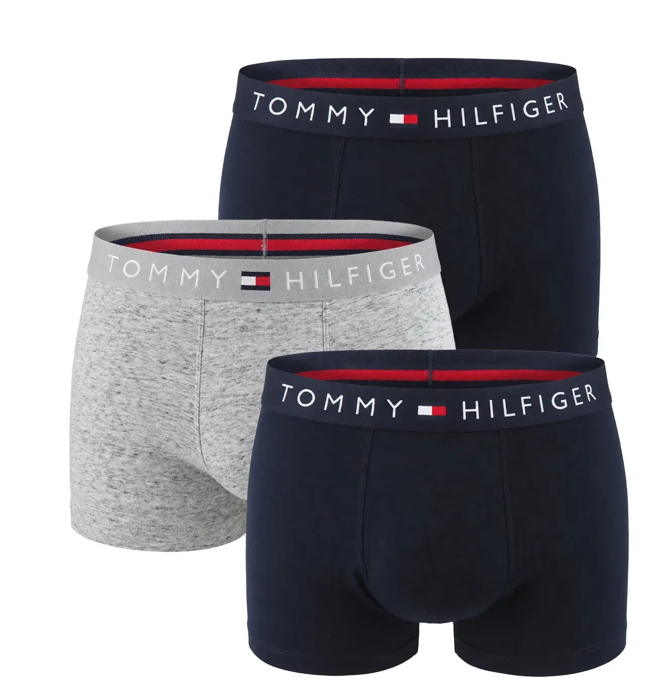 TOMMY HILFIGER - pánske boxerky 3PACK TH original eco cotton stretch dark tones